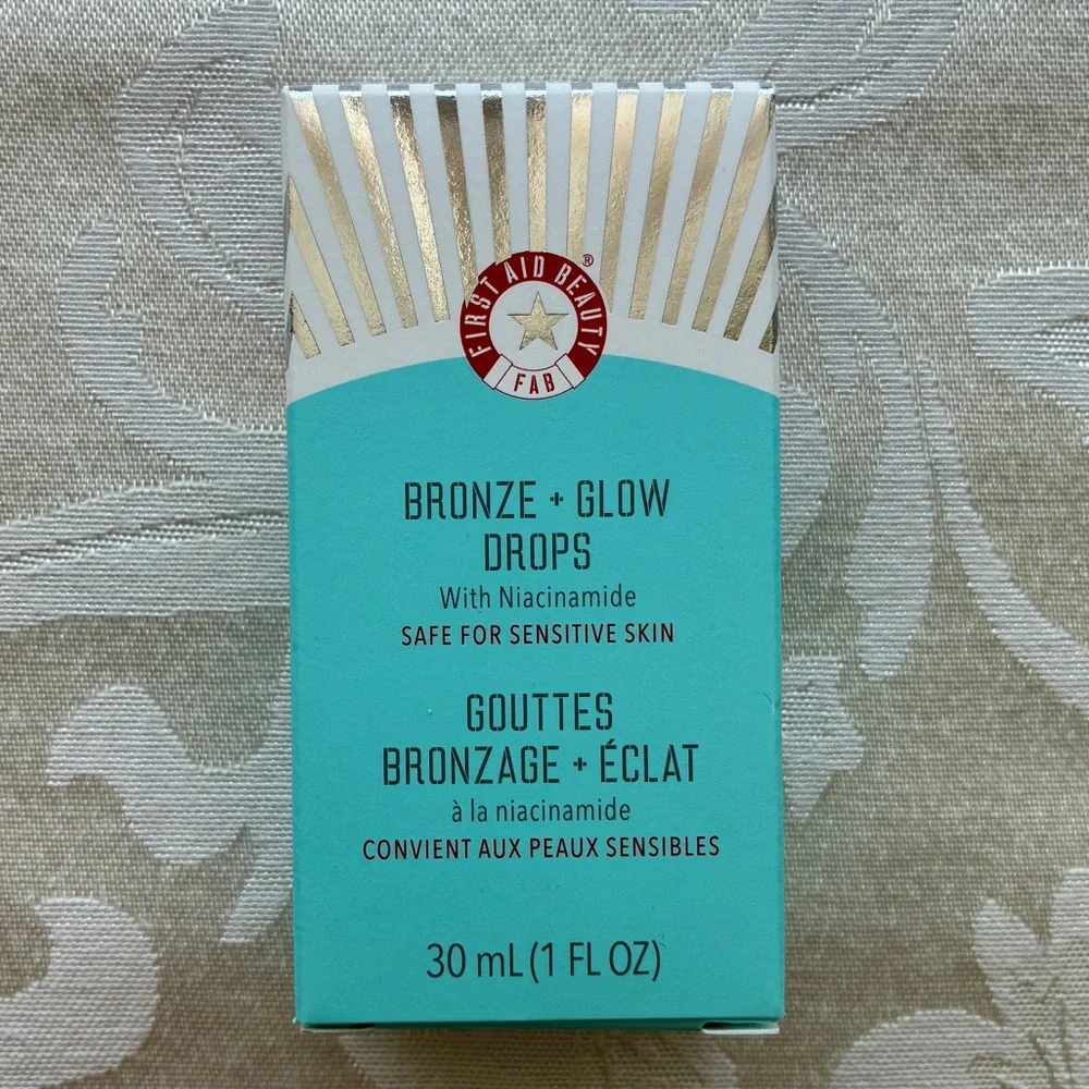 NIB First Aid Beauty Bronze+Glow Drops with Niacinamide Full Size 30 ml/1 oz